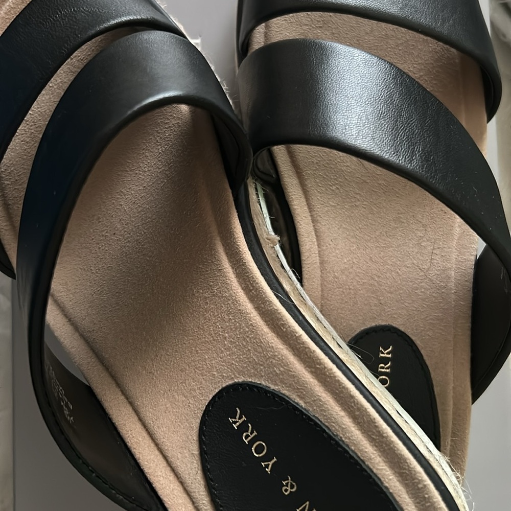 Preston & York Women’s Talula Black Leather Strappy Sandals Size 8 - Picture 3 of 6